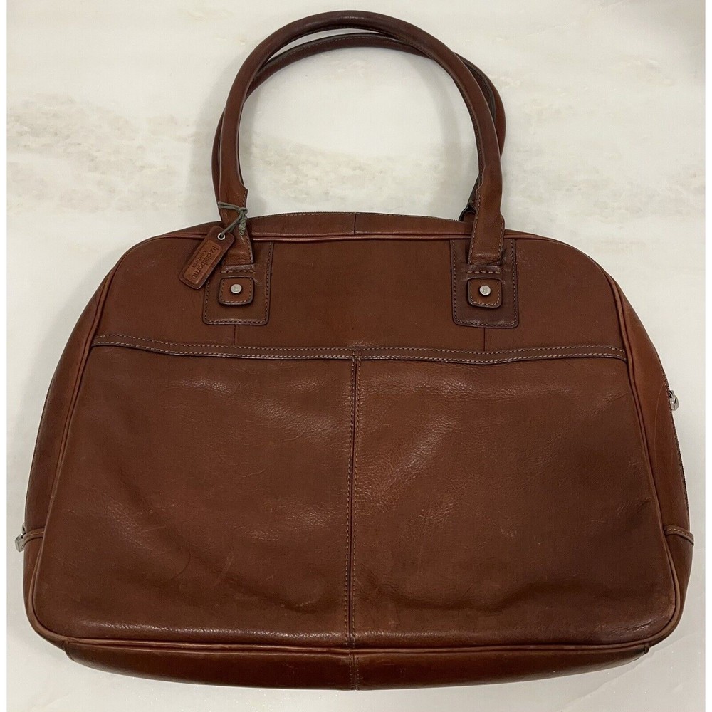 LIZ CLAIBORNE BROWN LEATHER BAG PURSE ORGANIZER